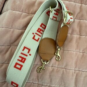 Clare V. Ciao Strap Cream + Poppy